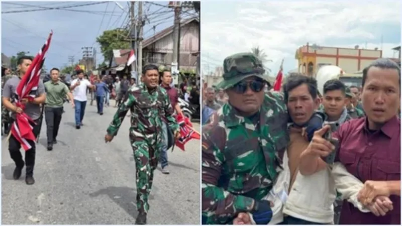 Usai Bubarkan Aksi Pembawa Bendera GAM, TNI Amankan Senjata Api. (Istimewa).