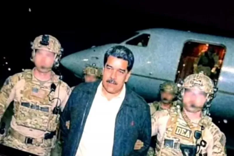 Presiden Venezuela Nicolas Maduro ditangkap pasukan Delta Force AS. Foto ini beredar di media sosial yang menimbulkan berbagai respons | Foto: Ist