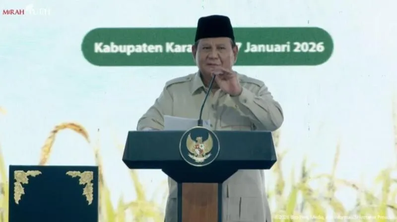 Prabowo sindir pihak yang kritik dengan nyinyir pemerintahannya. (Tangkapan layar Youtube Sekretariat Presiden)