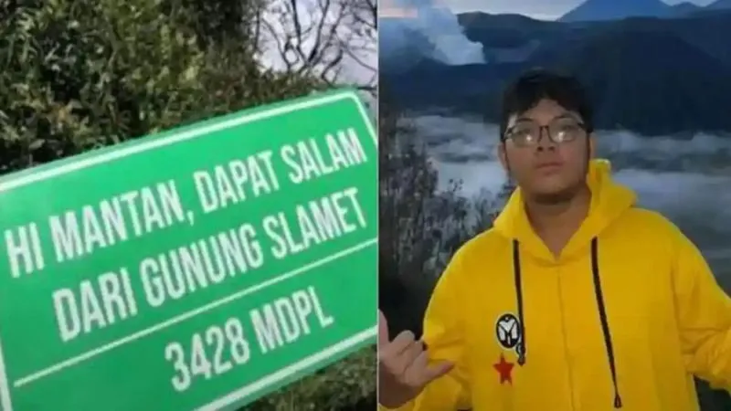 Pemuda yang mendaki Gunung Slamet bernama Syafiq Ridhan Ali Razan (18). (Istimewa).