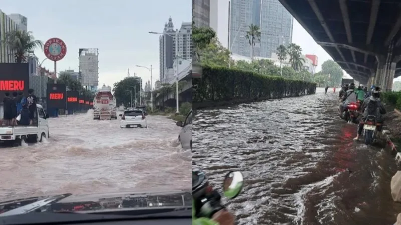 Ilustrasi banjir. Update Banjir Jakarta: 39 RT Terendam-Warga Beraktivitas Pakai Perahu. (@JKTInfo).