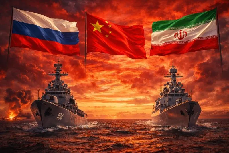Manuver Gabungan Iran-Rusia-China Perisai Besar buat Trump