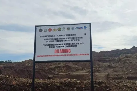 Tambang Ilegal Milik PT Mineral Trobos di Malut Disita Satgas PKH. (Istimewa).
