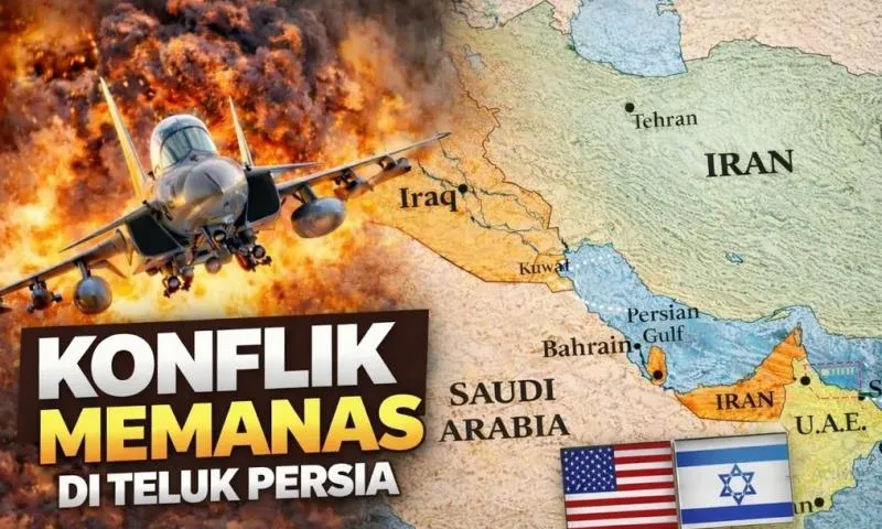 Ilustrasi Memanasnya Ketegangan di Teluk Persia - Sumber Foto: Istimewa/ Law-Justice.co
