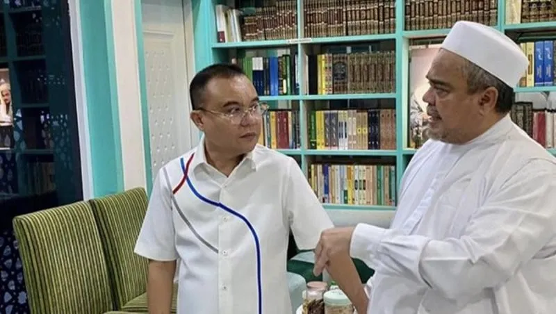 Wakil Ketua DPR Dasco & Mensesneg RI Temui Habib Rizieq di Petamburan. (Tangkapan Layar Instagram @sufmi_dasco).