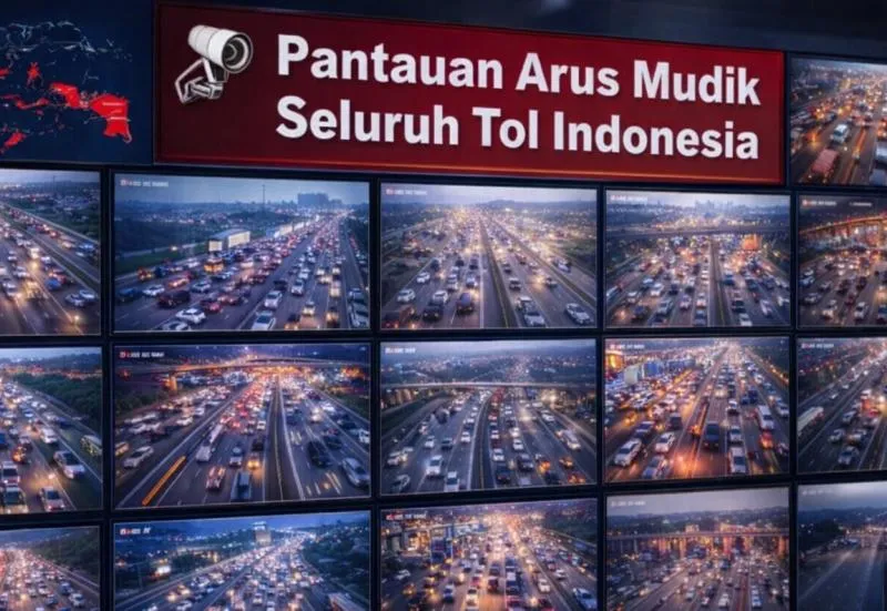 Bagaimana CCTV Seluruh tol Indonesia untuk Pantau Arus Mudik ? ilustrasi