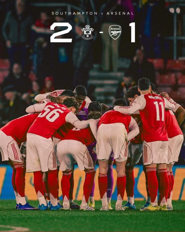 Dihajar Southampton, Arsenal Tersingkir dari Perebutan Piala FA. (x Arsenal).