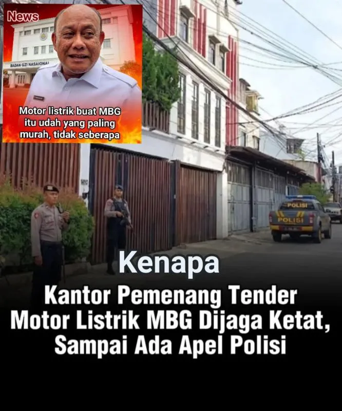 Kantor Pemenang Tender Motor Listrik MBG Sempat Dijaga Polisi, Kenapa? (Istimewa).