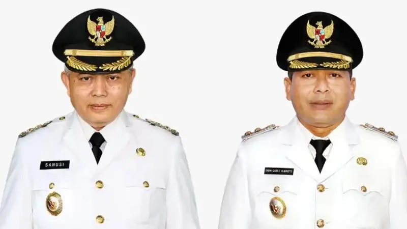 Bupati Malang, Sanusi, dan Wakil Bupati Malang, Didik Gatot Subroto (Tribun)