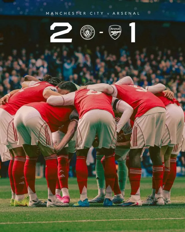 Dikalahkan Man City, Arsenal Tak Nyaman Dipuncak Klasemen Liga Inggris. (X Arsenal).