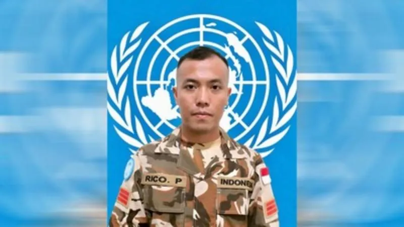 Prajurit TNI Kopral Rico Pramudia yang tergabung dalam pasukan UNIFIL meninggal dunia setelah mengalami luka parah. (Dok Istimewa) 
