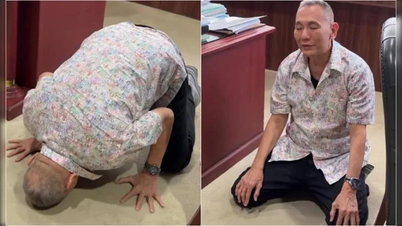 Sujud Syukur Jusuf Hamka Menang Gugatan Lawan Hary Tanoe. (Istimewa).