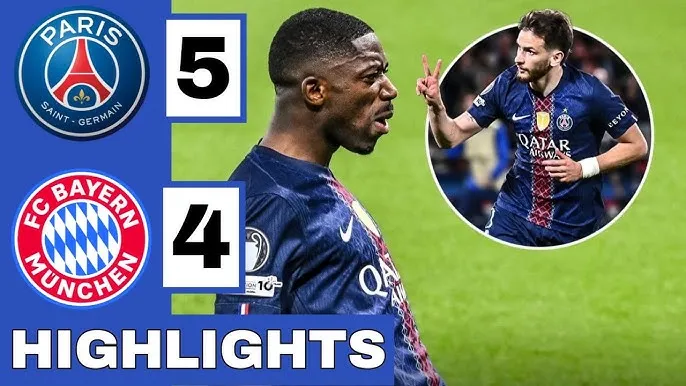 Leg I Semifinal Liga Champions: PSG Hajar Bayern Munchen 5-4. (Istimewa).