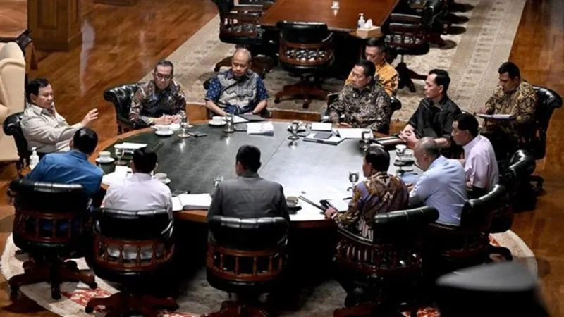 Presiden Prabowo panggil sejumlah Menteri Kabinet Merah Putih ke Hambalang, Jawa Barat, Sabtu (2/5/2026). (Dok. Tim Media Prabowo)