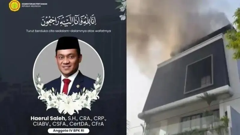 Ini Kronologi Kebakaran Rumah yang Tewaskan Anggota BPK Haerul Saleh. (Istimewa).