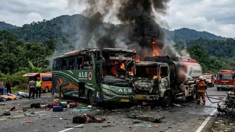 Tragedi Maut di Jalur Lintas Sumatera, Kenangan Kelam Terulang Foto: X @indepenSumatera
