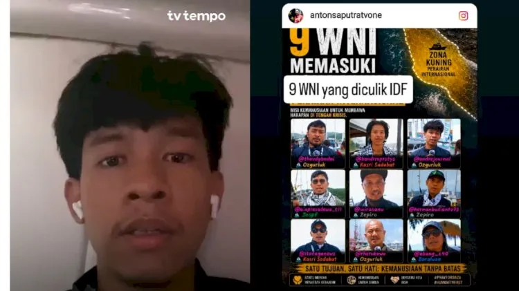 Sebar Pesan SOS di Misi Flotilla, Jurnalis Tempo: Saya Diculik Israel. (Istimewa).