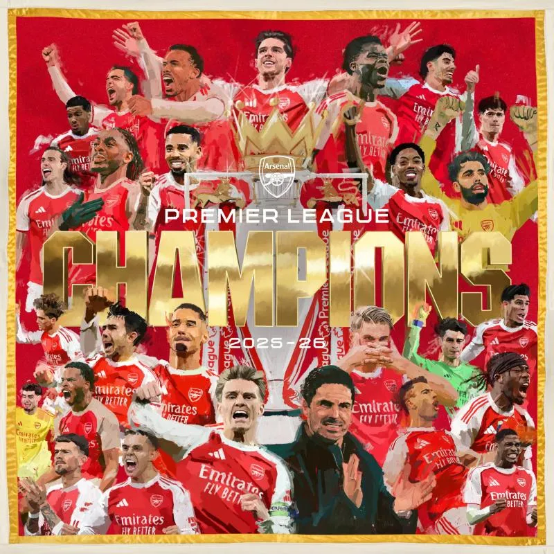 Penantian 22 Tahun Akhirnya Berakhir, Arsenal Juara Liga Inggris. (x Arsenal).