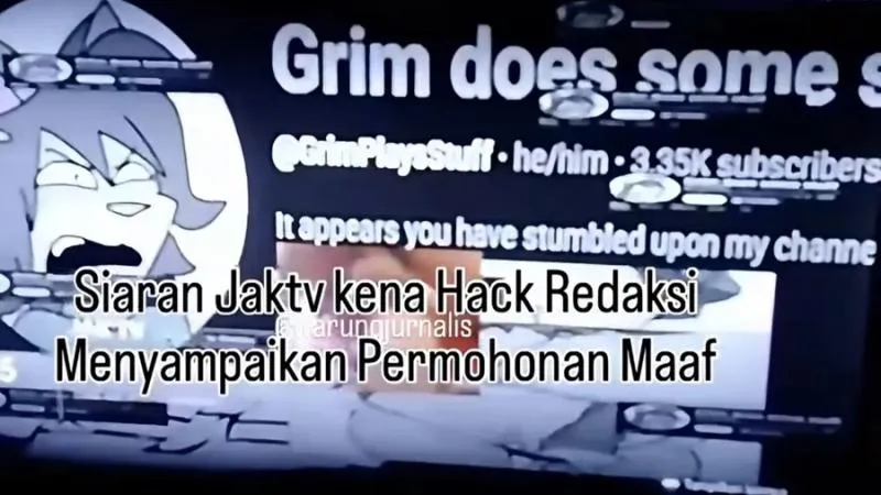 Diduga Dihack, JAKTV Minta Maaf Siarannya Disusupi Video Tak Senonoh. (Istimewa).