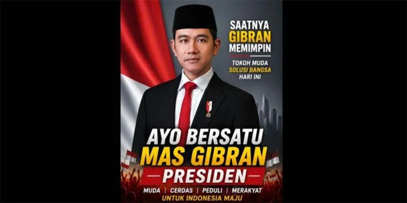 Usai Aksi Mahasiswa di HI, Heboh Beredar Poster Mas Gibran Presiden. (Istimewa).