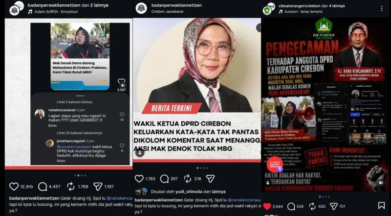 Viral Akun Wakil Ketua DPRD Cirebon Dikecam Usai Sebut Warga Gembrot. (Istimewa).
