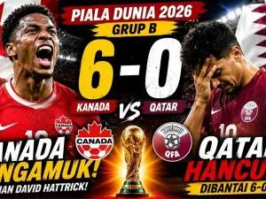 Update Piala Dunia: Jonathan David Hattrick, Kanada Bantai Qatar 6-0