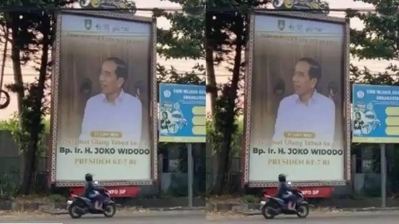 Partai Gerindra Kecewa Pemkot Solo Sebar Baliho Ulang Tahun Jokowi. (Istimewa).