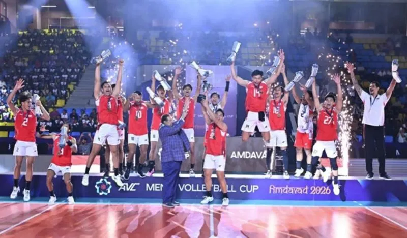 Cetak Sejarah Baru, Hantam Korea 3-0, Indonesia Juara AVC Men`s Cup. (Istimewa).