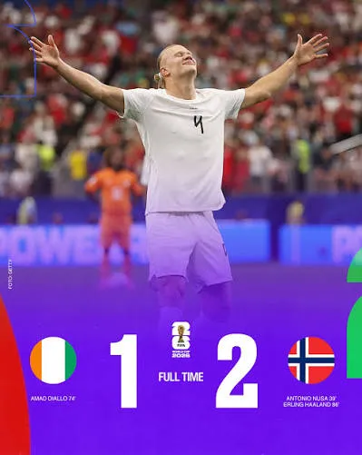 Bobol Pantai Gading, Haaland Bawa Norwegia ke 16 Besar Piala Dunia. (Istimewa).