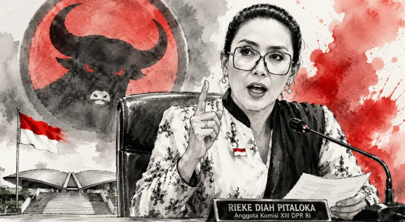 Ilustrasi: Rieke Diah Pitaloka, anggota Komisi XIII DPR RI dari Fraksi PDI Perjuangan. (ChatGPT)