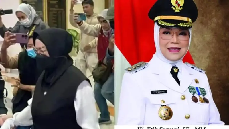 Bupati Sukoharjo Etik Suryani Terjaring OTT KPK. (Istimewa).