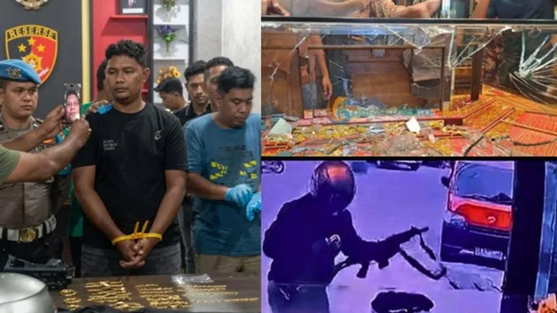 Oknum Polisi yang Rampok Toko Emas di Tapaktuan Akhirnya Ditangkap. (IStimewa).