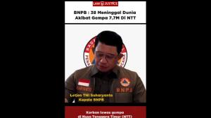 BNPB : 38 Meninggal Dunia Akibat Gempa 7,7M Di NTT