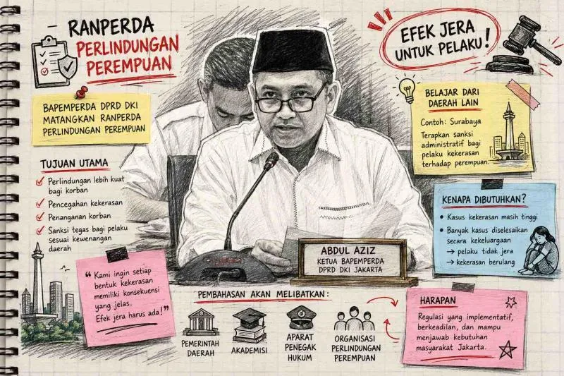 Ilustrasi: Ketua Bapemperda DPRD Jakarta Abdul Azis. (ChatGPT)