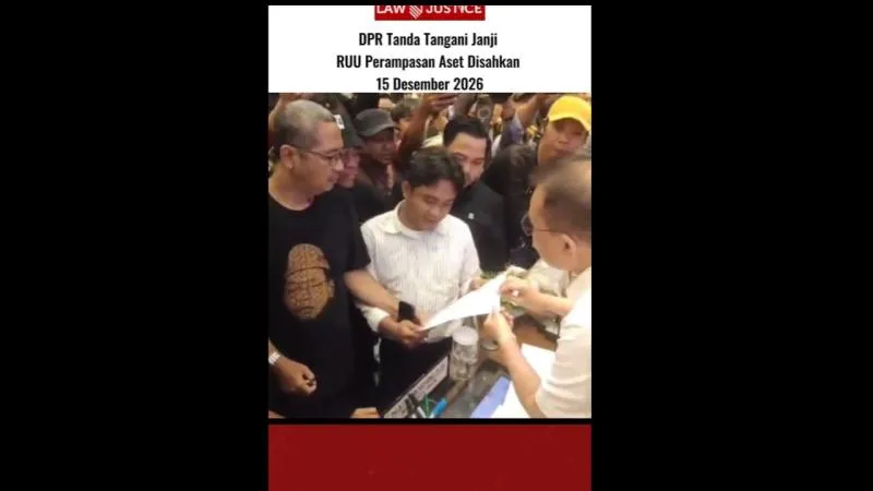 DPR Tanda Tangani Janji RUU Perampasan Aset - Sumber Foto: Istimewa/ Law-Justice.Co