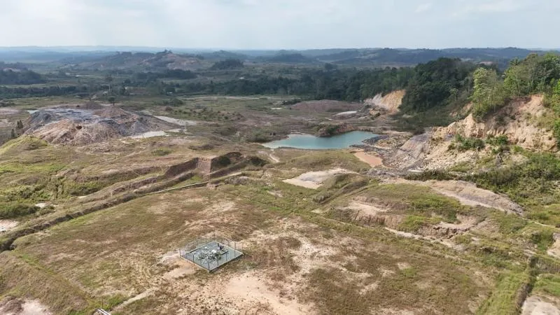 Penampakan pertambangan batu bara di kawasan Kuala Samboja, Kalimantan Timur (Istimewa)
