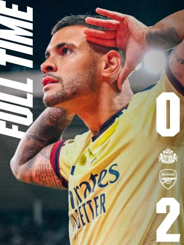 Update Liga Inggris: Hajar Sunderland 2-0, Arsenal Naik ke Puncak. (x Arsenal).