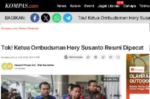 Kenapa Ketua Ombusman Mendadak Dicopot Setelah Sidak Lapas Cibinong
