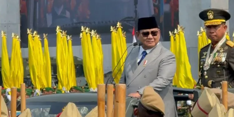 HUT ke-81 TNI, Presiden Prabowo Nyatakan TNI adalah Tentara Rakyat. (Tangkapan Layar).