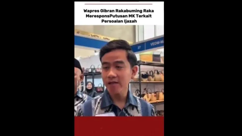 Wapres Gibran Merespons Putusan MK Terkait Persoalan Ijazah-sumber foto: Istimewa/ Law-Justice.Co
