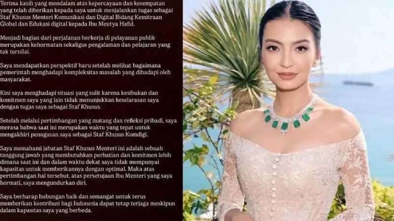 Raline Shah Mundur dari Posisi Stafsus Menkomdigi, Ini Sebabnya. (Istimewa).