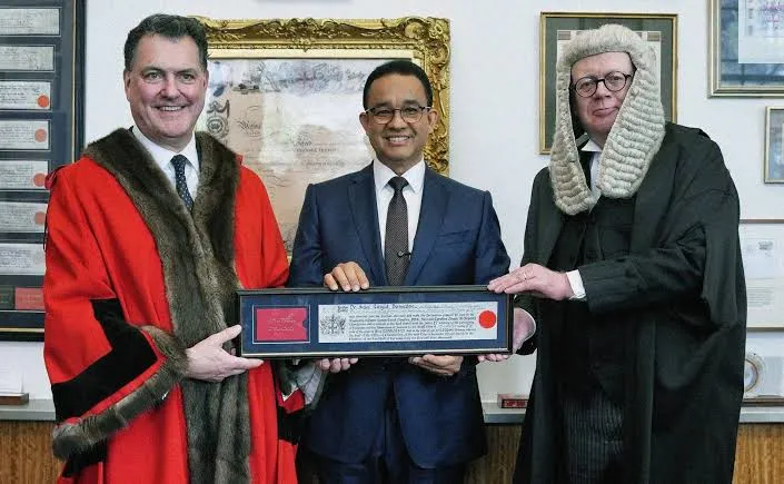 Anies Baswedan Dapat Penghargaan Freedom of the City of London. (Istimewa).