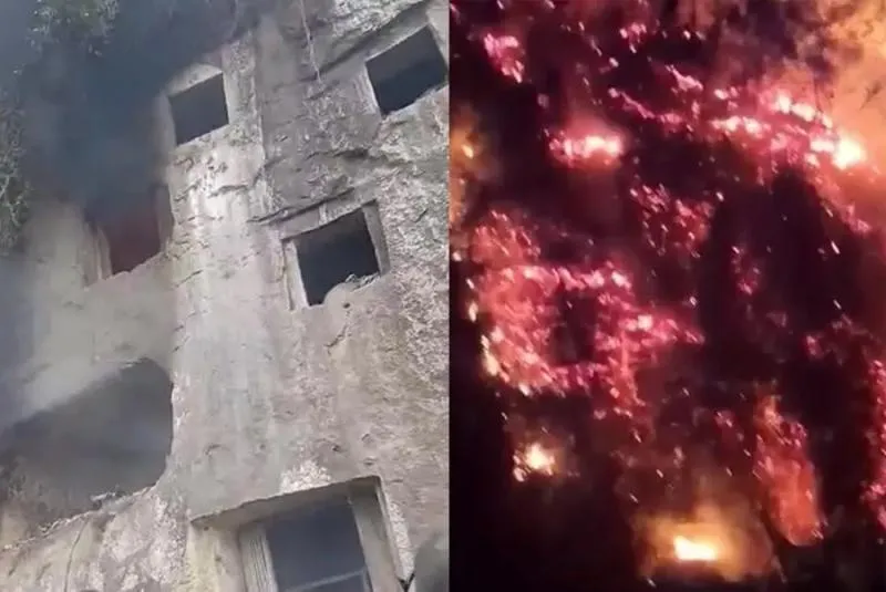 Karhutla Toraja Utara, Ratusan Peti Makam Tradisional Hangus Terbakar. (Istimewa).