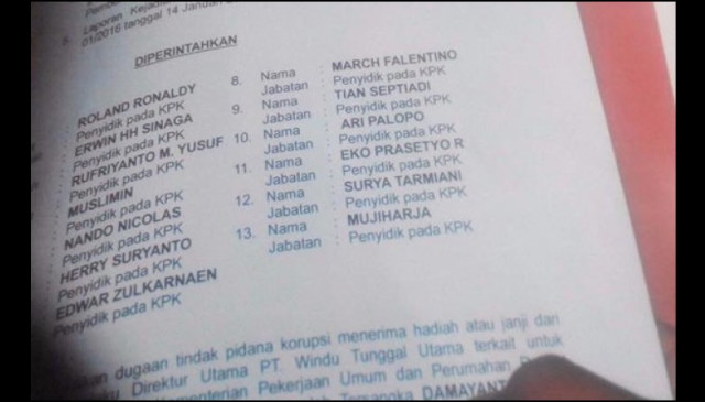 Nama AKBP Roland Ronaldy Sebagai Penyidik Kasus Korupsi di KPK (Ist)