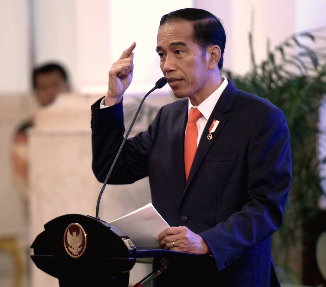 Presiden Jokowi Berpidato dalam Sebuah Acara di Istana Negara, Jakarta (setkab)