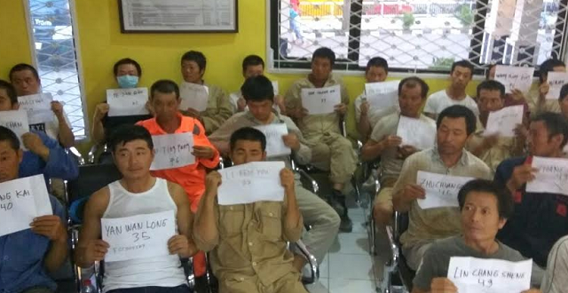 Pekerja China illegal yang ditangkap aparat Imigrasi karena tidak memiliki dokumen yang lengkap (Ist)