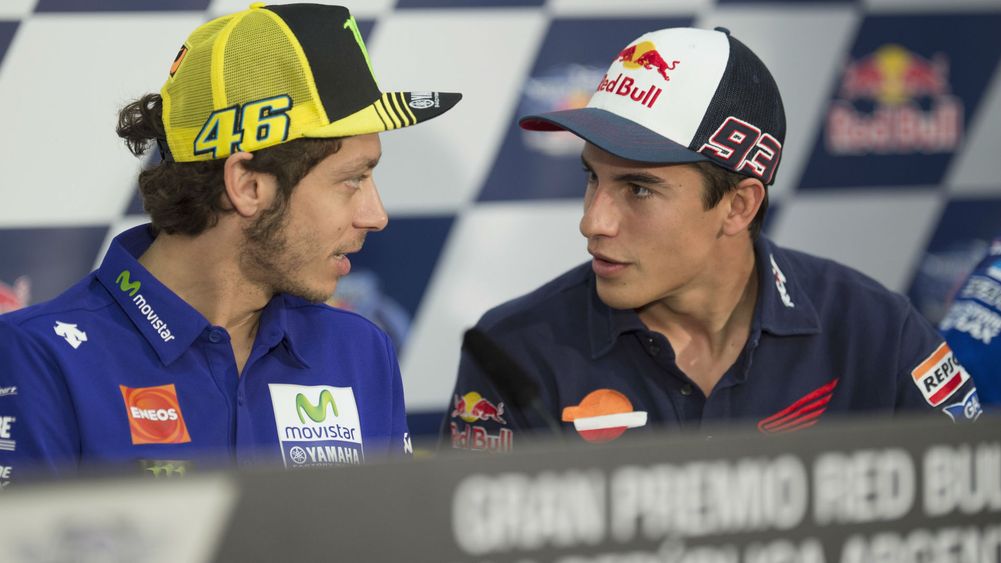Valentino Rossi dan Marc Marquez (Getty Images)