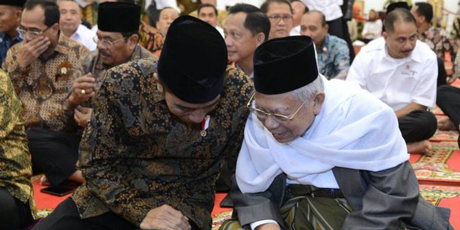 Daftar ke KPU, Jokowi-Maruf Amin Diantar Ketum dan Sekjen 9 Parpol ( foto : merdeka.com)