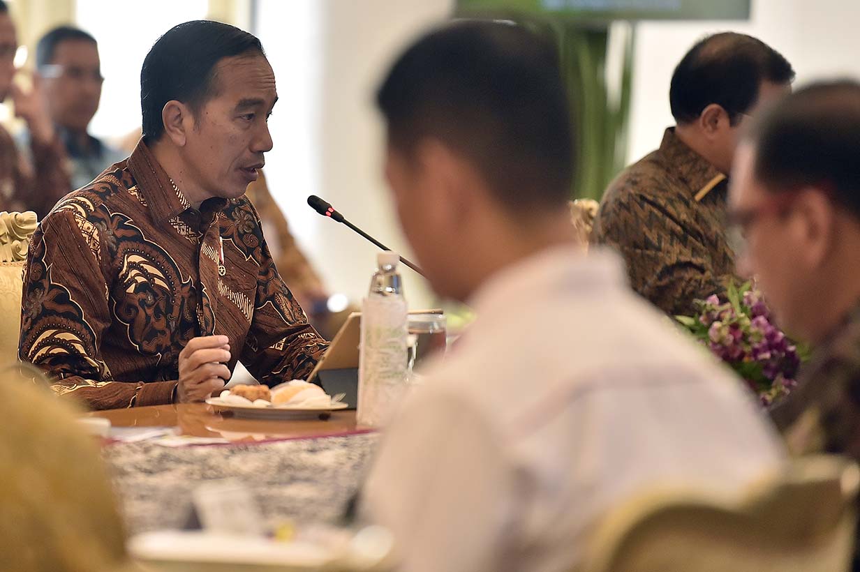 Calon Presiden Jokowi di Istana Kepresidenan Bogor (foto: Antara)