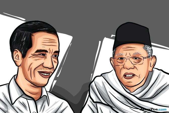 Presiden dan Wakil Presiden Jokowi-Ma`ruf Amin (foto: jawapos.com)